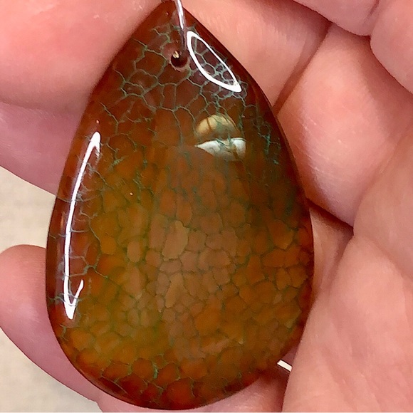 Natural Gemstones & Fossil Pendant Necklaces Hand Honed Ornate Bail BOUTIQUE - Picture 14 of 16